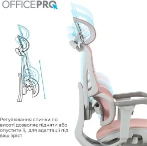 Фото: Крісло OfficePro Elite OC950GLP Gray/Light Pink № 12 | KTC