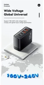 Фото: Зарядний пристрій Essager Grace 100W 4 Ports Travel Charger (ECT2CA-QYB01-Z) № 7 | KTC