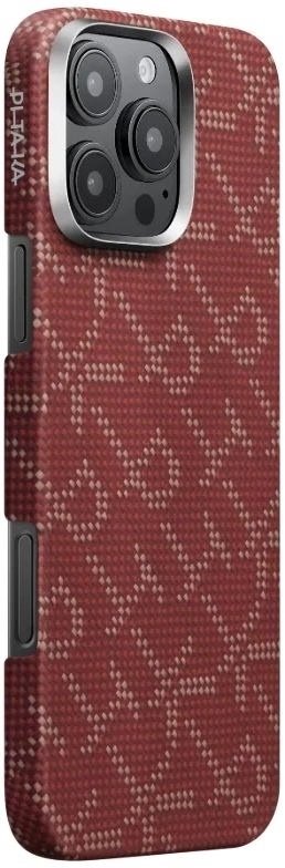 Чохол Pitaka for Apple iPhone 16 Pro - Tactile Woven Monogram Red/Gold (KI1602PTK)