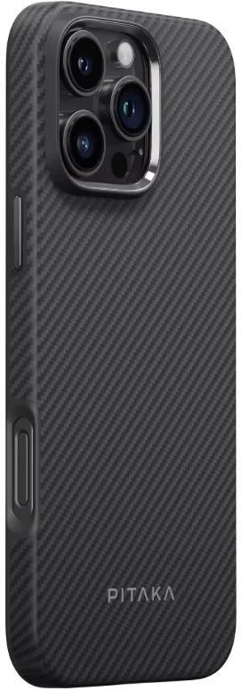 Чохол Pitaka for Apple iPhone 16 Pro - Military-Grade Protective Classic Twill 600D Black/Grey (KI1601PPA)