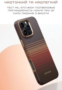 Чохол Pitaka for Apple iPhone 16 Pro - Military-Grade Protective Sunset (KI1601CPSU)