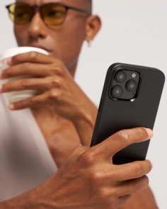 Чохол Pitaka for Apple iPhone 16 Pro Max - Summa UltraGuard Classic Twill 600D Black/Grey (KI1603PMPA)