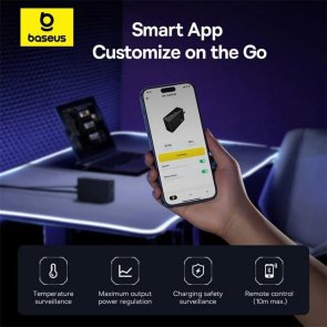 Зарядний пристрій Baseus GaN3 Intelligent Desktop PD QC 240W 5A Bl (P10163901113-00)