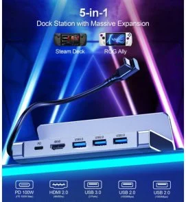 Фото: USB-хаб Choetech M77 Steam Deck Docking Station (HUB-M77-GY) № 6 | KTC