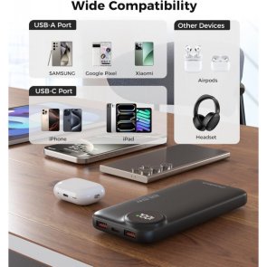 Батарея універсальна Choetech B791 10000mAh 22.5W Black (M15-B791-ACBK-NG)