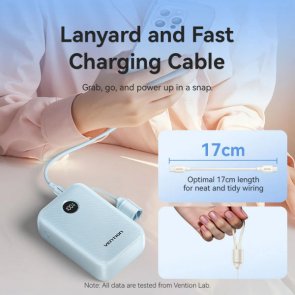 Батарея універсальна Vention FKBL0 20000mAh 22.5W Blue (FKBL0-C)