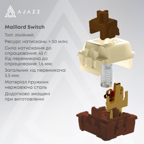 Клавіатура Ajazz AK980 V2 Maillard Switch WL/BT/USB White (AK980-V2-M-PWB)