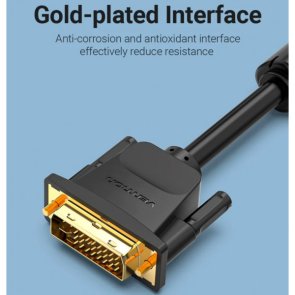 Кабель Vention DVI 24-5 / VGA 3m Black (EACBI)