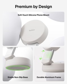 Бездротова зарядна станція Belkin Modular Charging Dock with Qi2 25W Sand (WIZ043KQSD)