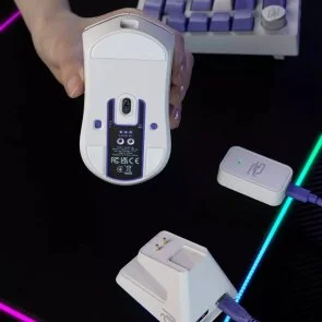 Фото: Миша Proove Jester 8K with Charging Dock Wireless White/Purple (WMJSCD022017) № 9 | KTC