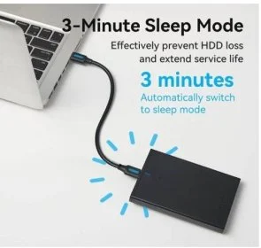 Фото: Кишеня зовнішня Vention 2.5inch HDD/SSD USB 3.0 Micro-B Black (KPAB0) № 3 | KTC