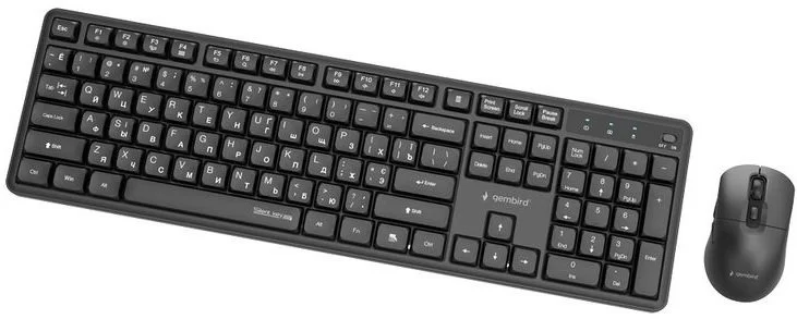 Фото: Комплект клавіатура+миша Gembird Pro Business Silent Wireless Black (KBS-WMS-01-CYRL) № 2 | KTC