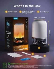 Фото: Нічник Govee Table Lamp 2 Pro x Sound by JBL White (H60200F1) № 4 | KTC