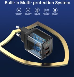 Зарядний пристрій Choetech PD6052 35W Black (PD6052-EU-BK)