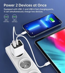Зарядний пристрій Choetech PD6052 35W White (PD6052-EU-WH)
