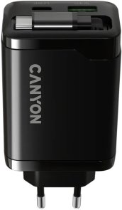 Зарядний пристрій Canyon OnCharge 65RC GaN 65W Black (CNS-CURC65ACB)