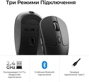 Фото: Миша Keychron M3 PixArt PAW3950 Black (M3-A23) № 8 | KTC