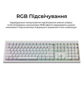 Клавіатура Keychron V6 Ultra Keychron Red Switch RGB White (V6U-F1-UA)