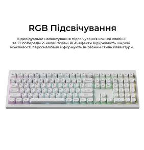 Фото: Клавіатура Keychron V6 Ultra Keychron Red Switch RGB White (V6U-F1-UA) № 13 | KTC