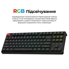 Фото: Клавіатура Keychron C3 Max Super Red Switch RGB Black (C3M-H1-UA) № 11 | KTC