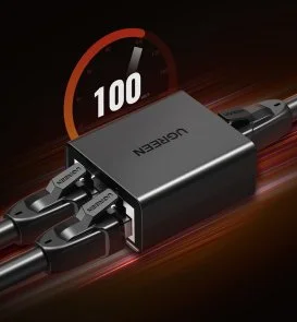 Фото: Розетка зовнішня UGREEN CM210 2 x RJ-45 Black (50923) № 2 | KTC