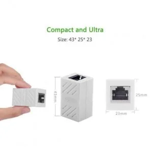 Фото: Розетка-з'єднувач UGREEN NW114 Cat7 Cat6 Cat5e RJ-45 White (20311) № 5 | KTC