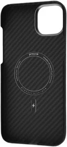 Фото: Чохол Proove for Apple iPhone 15 - Carbon Slim with Magnetic Ring Black (PCCSIP150060) № 2 | KTC
