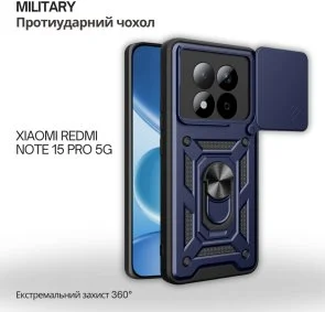 Фото: Чохол BeCover for Xiaomi Redmi Note 15 Pro 5G - Military Blue (715866) № 4 | KTC