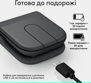 Фото: Миша Logitech Mobi Fold Graphite (910-007604) № 5 | KTC