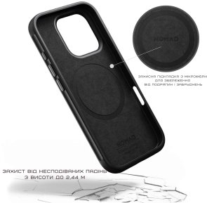 Чохол Nomad for iPhone 16 Pro Max - Modern Leather Back (NM01693185)