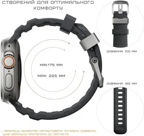 Фото: Ремінець Nomad for Apple Watch 46/49mm - Rocky Point Natural Titanium Hardware Storm (NM013596858) № 11 | KTC