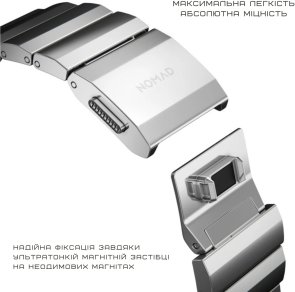 Ремінець Nomad for Apple Watch 46/49mm - Steel Silver Hardware Silver (NM1A4HSXS0)