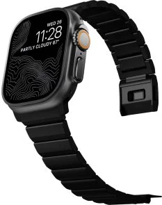 Фото: Ремінець Nomad for Apple Watch 46/49mm - Titanium V2 Black Hardware Black (NM014834858) № 3 | KTC