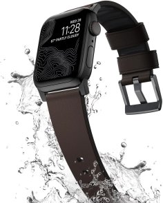 Ремінець Nomad for Apple Watch 46mm/49mm - Active Band Pro Black Hardware Classic Brown (NM1A4MBNW0)