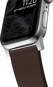 Ремінець Nomad for Apple Watch 46mm/49mm - Active Pro Silver Hardware Classic Brown (NM1A4MSNW0)