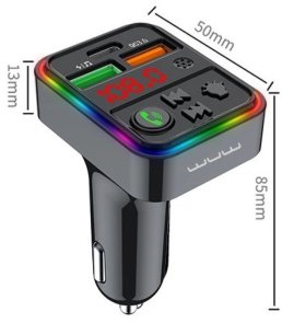 FM-Трансмітер + АЗП WUW C162 Black (6972573334971)