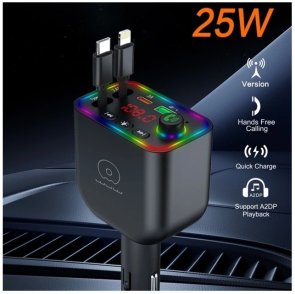 FM-Трансмітер + АЗП WUW C237 Black (6972573338177)