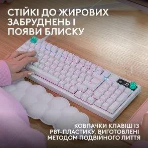 Фото: Клавіатура Logitech G316 X 98 Tactile ENG/UKR USB White (920-014231) № 8 | KTC