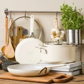 Фото: Сковорода KitchenAid Aluminium Ceramic 24cm Cream (CC009715-001) № 6 | KTC