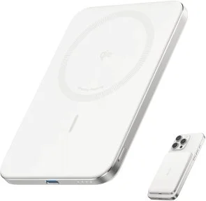 Фото: Батарея універсальна Anker Nano MagGo Slim 5000mAh 20W Qi2 15W White (A1665H21) № 2 | KTC