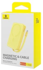 Фото: Батарея універсальна Baseus Magnetic Mini 30W 10000mAh Yellow (P1002210BY23-00) № 7 | KTC