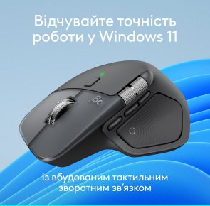 Миша Logitech MX Master 4 Performance Wireless/Bluetooth Graphite (910-007562)