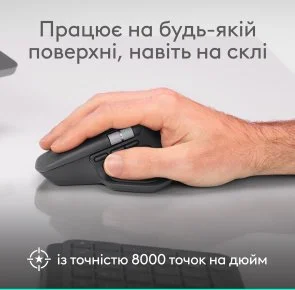 Фото: Миша Logitech MX Master 4 Performance Wireless/Bluetooth Pale Gray (910-007563) № 6 | KTC