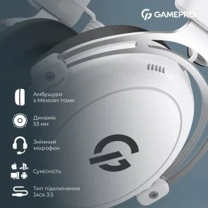 Фото: Гарнітура GamePro Asgard Skald Origin White (HS850W) № 8 | KTC