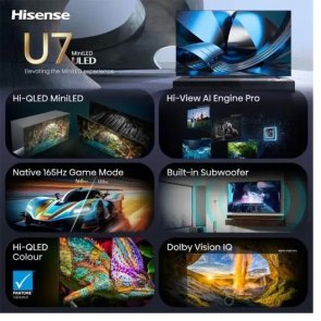 Телевізор ULED MiniLED Hisense 100U7SE (Smart TV, Wi-Fi, 3840x2160)