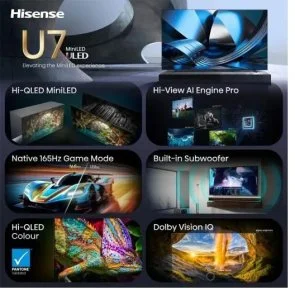 Фото: Телевізор ULED MiniLED Hisense 100U7SE (Smart TV, Wi-Fi, 3840x2160) № 2 | KTC