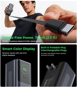 Батарея універсальна Choetech B1012 20000mAh 100W Black