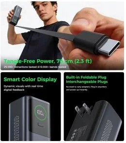 Фото: Батарея універсальна Choetech B1012 20000mAh 100W Black № 7 | KTC