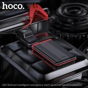 Фото: Бустер Hoco QS5 Refined Intelligent Emergency Start-Up Power Bank Black (6942007643689) № 5 | KTC