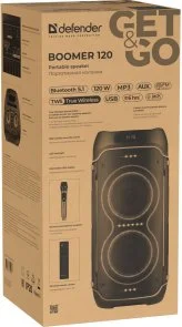 Фото: Акустика для вечірок Defender Boomer 120 Black (65127) № 13 | KTC